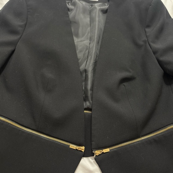 Calvin Klein Black Blazer with Gold Accents - Picture 5 of 8